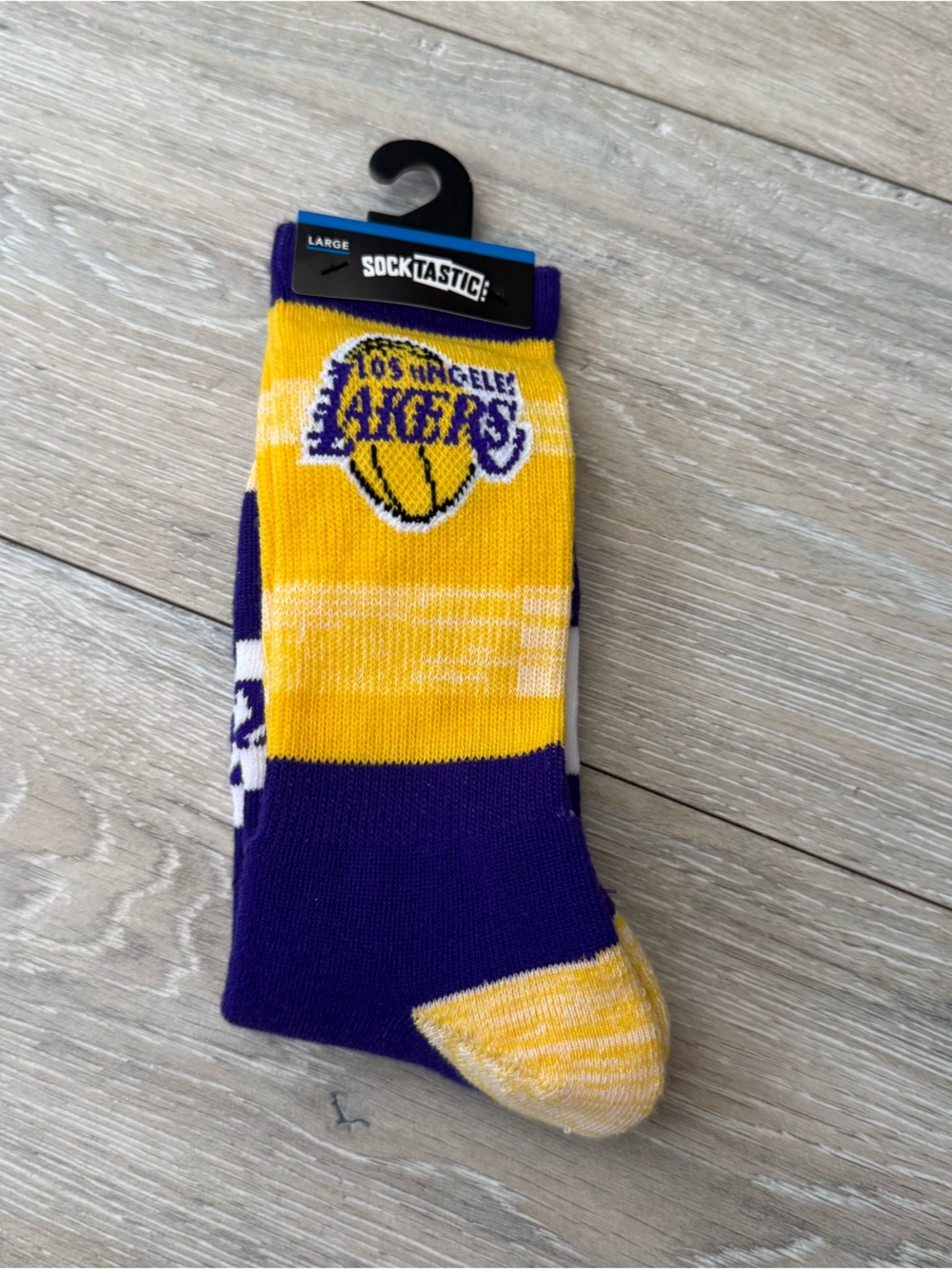 Los Angeles Lakers Purple & Gold Crew Socks - Socktastic